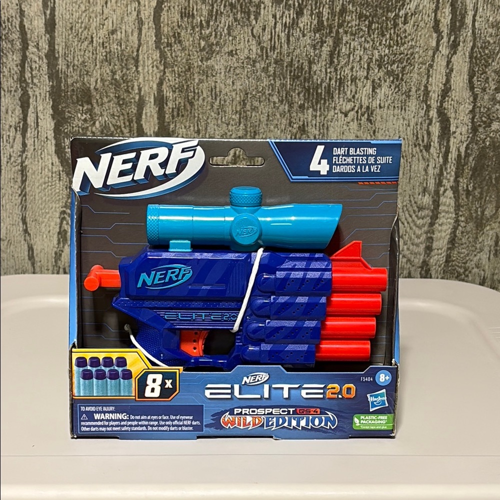 NERF Elite 2.0 Wild Edition Blaster - Blue and Red Wild edition